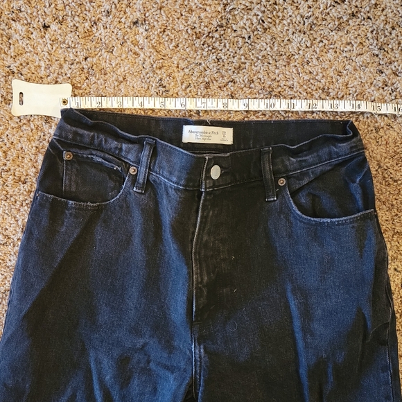 Abercrombie & Fitch 90s Straight Ultra High Rise Black Jeans 29 Waist - Picture 3 of 7
